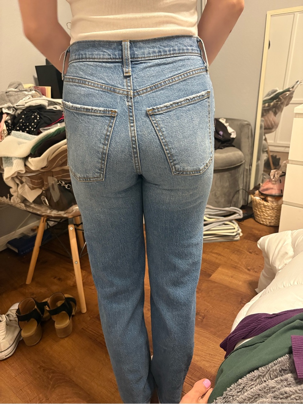 Universal Thread Straight Leg Jeans in Light Blue Denim